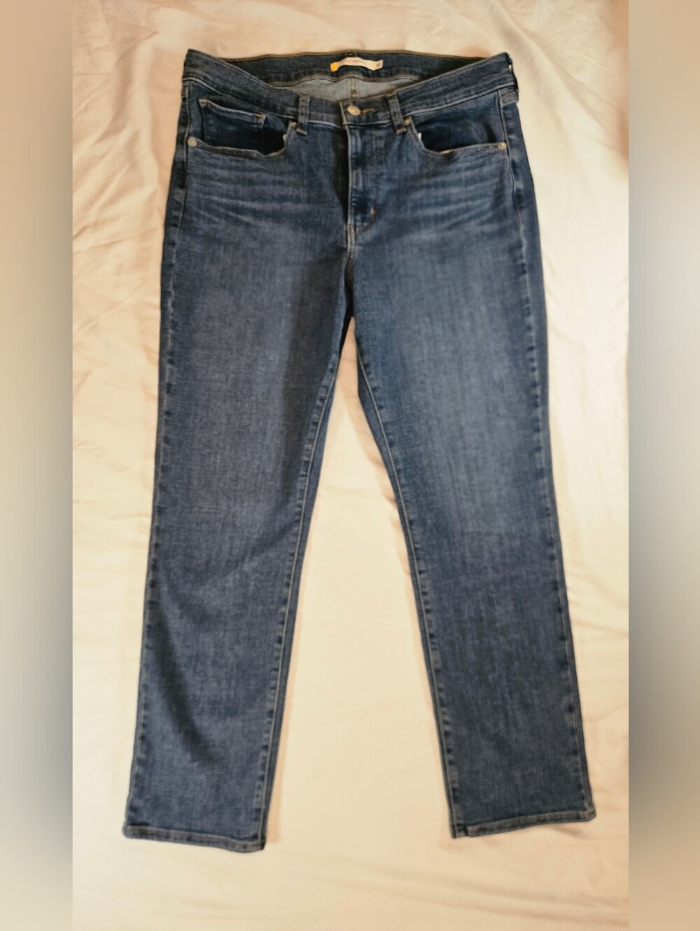 Levi's Strauss Womens Blue Classic Straight Leg Five Pocket Jeans Size 10